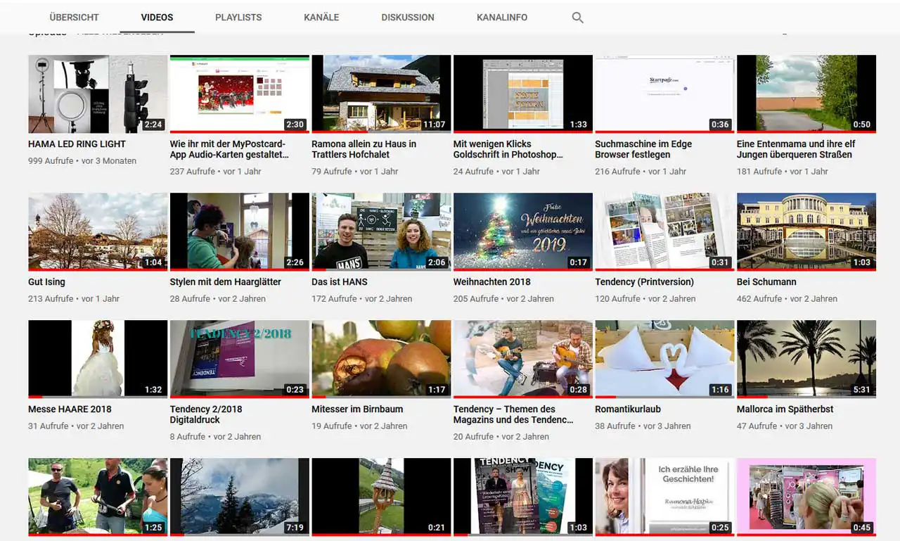 Videos auf Youtube, Kanal Hapke Media