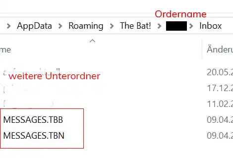 Nachrichtenordner in The Bat!
